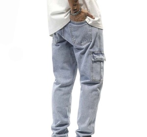 Pantalones Cargo de Mezclilla Cumbre Sports Personalizados OEM con Bolsillos, Estilo Vintage Casual, Corte Recto Ajustado, Transpirables - Product Image 4