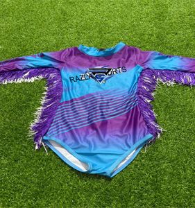 ชุดมาจารอตต์แบบกำหนดเอง ขายส่งเสื้อชั้นในกางเกงขาสั้นสำหรับเด็กเชียร์ลีดเดอร์ บริการ OEM พิมพ์ลายดิจิทัล AB ไดมอนด์ - Product Image 3