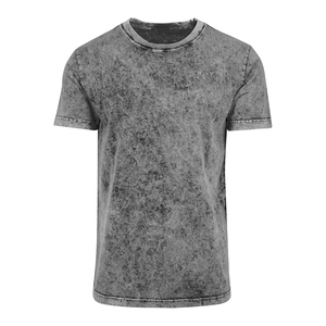T-shirt à manches courtes pour homme, tie-dye, col rond, 100% coton jersey, coupe classique, style décontracté, gris - Product Image 1