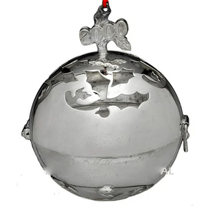 Nouvelle boule décorative attrayante pour sapin de Noël, vierge pour sublimation, fournie par le fabricant pour usage festif - Product Image 1