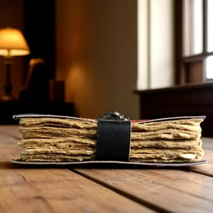 สมุดบันทึกธรรมชาติทำมือ-สมุดบันทึกหนังแท้ ลายฟ็อกซ์ซันเซ็ท ดีไซน์เรียบง่ายสไตล์ป่าไม้ สมุดบันทึกคลาสสิกสำหรับฤดูใบไม้ร่วง สมุดวาดภาพทำมือ - Product Image 6