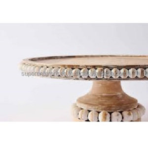 Perles en bois gâteau support pour mariage et artisanat indien haute qualité meilleure qualité maison décorative en bois article de luxe Top vente - Product Image 1