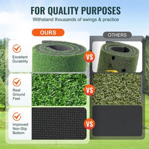 Tappetino da Golf 5x4ft con 6 Tee, Ausilio per l'Allenamento, Tappeto in EVA per Pratica di Golf su Erba Artificiale - Product Image 3