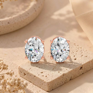 Pendientes de lujo chapados en oro de plata 925 con corte ovalado, joyería fina para mujer, elegantes para bodas y fiestas, diseño de regalo. - Product Image 1