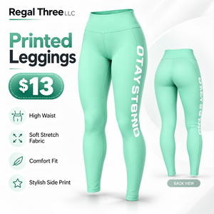 High Waist Printed Yoga Leggings Women Full Length Soft Stretch Legging Side Letter Print Workout Tights <b>Ladies</b> Compression Pant - Product Image 1