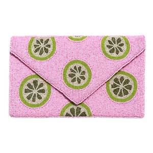 Bolso de mano de cristal con cuentas florales tropicales certificado por MS Handicraft, forma y color personalizados, modelo de bolso cruzado con cadena para Fiesta Mexicana - Product Image 1