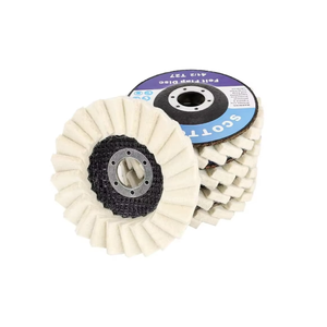 Disques à lamelles en feutre de qualité supérieure pour le polissage fin et la finition miroir sur les surfaces métalliques, en acier inoxydable et de bijoux - Product Image 6