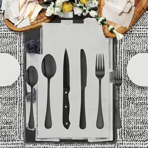 Juego de Cubiertos Desechables de Acero Inoxidable con Acabado Espejo Personalizado para Restaurantes, Hogar y Fiestas, Incluye Cucharas, Tenedores y Cuchillos Plateados - Product Image 4