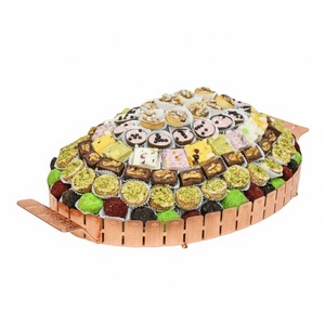 Maravillosa bandeja decorativa para chocolate de diseño excepcional, bandeja de metal de calidad de lujo para servir chocolate, para uso en el hogar, hoteles y restaurantes. - Product Image 1