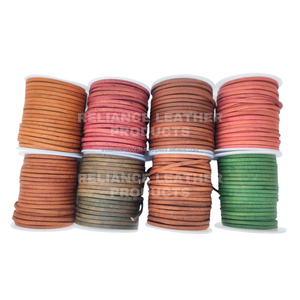 <b>Round</b> Brown Leather Cord Roll for Bracelet Making Jewelry Findings Components - Product Image 5