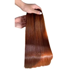 Multiple Colors Elegant Natural-looking Silky Shiny Mirror Bone Straight Human Hair Extensions Cabelo Humano Genius Weft Bundles