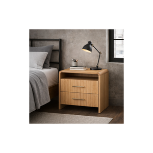 RIVEO RANGE Collection Rustic Design Contemporary Best Quality Bedroom Furniture Bedside <b>Table</b> Wooden Nightstand - Product Image 1