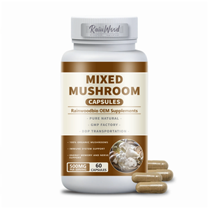 레인우드 OEM 서비스 버섯 캡슐 보충 Reishi 버섯 추출물 캡슐 혼합 버섯 캡슐 - Product Image 1