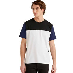 Camisetas lisas 100% algodón para hombre, temporada de verano, en tres colores, personalizadas, con logotipo de marca impreso, tela de peso medio. - Product Image 1