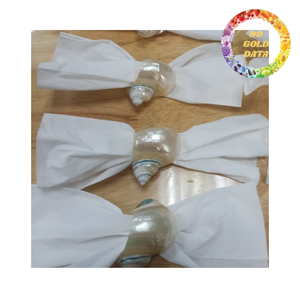 Anillo de Servilleta de Concha Pulida de Lujo para Decoración de Mesa de Boda |   Origen Vietnam - Product Image 2