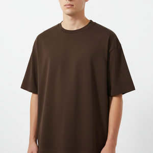 T-shirt 100% coton lavé pour homme, coupe oversize, effet délavé vintage, personnalisable avec logo, streetwear, vêtement d'été - Product Image 4