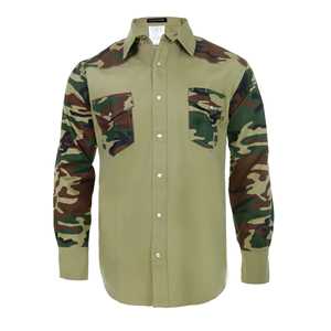 Vêtements de travail ignifuges 88/12 Style occidental Chemise bicolore kaki/camouflage X-Large - Product Image 1