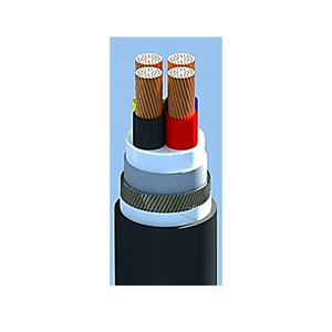 Câble d'alimentation LiOA 4 conducteurs, 1 conducteur à terre, aluminium/DSTA/XLPE/PVC, basse tension 0,6/1kV, AXV/DSTA-3x50+1x35 - Product Image 1