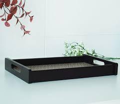 Plateau de service rectangulaire en bois de qualité supérieure, polyvalent, pour le petit-déjeuner, le thé, les collations, pour la cuisine, la salle à manger, la décoration de la maison - Product Image 2