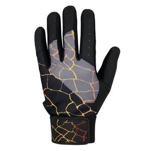 Baseball Batting Gloves Adult Leather Full Finger Pitcher Right-Handed Camouflage Duck Design Non-Slip <b>Hook</b> Loop Closure All - Product Image 2