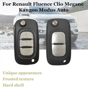Capa para chave remota de carro com filtro de botões 2/3, para Renault Fluence Clio Megane Kangoo Modus Auto Key