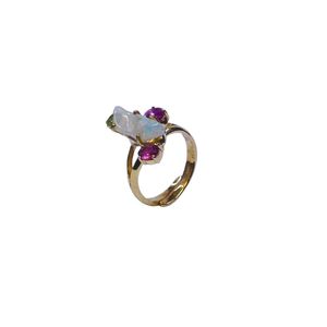 Wedding Wear 925 Sterling <b>Silver</b> Gold Plated Jewelry <b>Opal</b> Tourmaline Tsavorite Gemstone Women Wear Classic <b>Ring</b> - Product Image 1