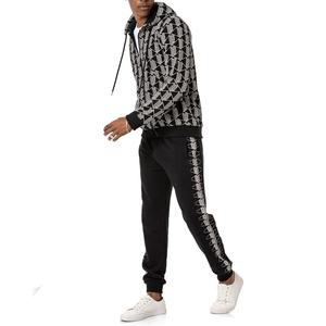 Vêtements de sport personnalisés, style moderne, pour hommes, ensembles de survêtements imprimés, tissu doux et résistant, pour la gym, le fitness, les voyages et le quotidien. - Product Image 3
