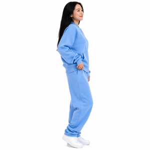Ensemble de survêtement en molleton épais personnalisé avec broderie de patch tissé, capuche à cordon et poignets élastiques en coton, directement de l'usine - Product Image 2