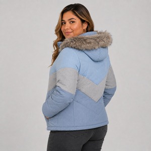 Women Autumn/Winter Regular Quilted Dyed Polyester/Nylon Waterproof Breathable Eco-Friendly Reversible Puffer Jacket Shiny - Product Image 5