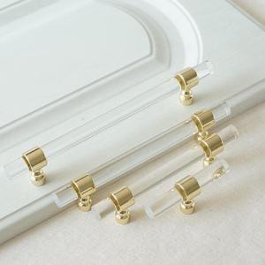 มือจับประตูอะคริลิกใสหรูหราพร้อมฐานโลหะ - Product Image 6