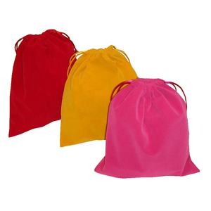 Sac à cordon en daim de couleur assortie de haute qualité Emballage publicitaire promotionnel en velours doux fabriqué et recyclable - Product Image 1