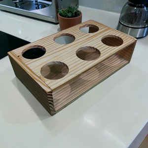 Bandeja de Degustación de Whisky de Madera Premium con Seis Portavasos a Precio Económico - Product Image 2