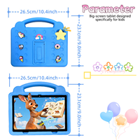 Tablette pour enfants la plus vendue Wi-Fi Android 12 Octa Core Double caméra Batterie 4000 mAh Contrôle parental éducatif Processeur MTK Nouveau
