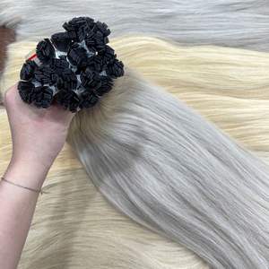 Extensiones de Cabello Humano Vietnamita de Punta Plana, Keratina, Rubio, Doble Trama, Alta Calidad, Precio al por Mayor - Product Image 1