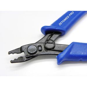 Pince à sertir les perles de haute qualité en acier inoxydable avec poignée bleue pour la fabrication de bijoux, la sertissage des perles, les fils et les projets de perlage - Product Image 2