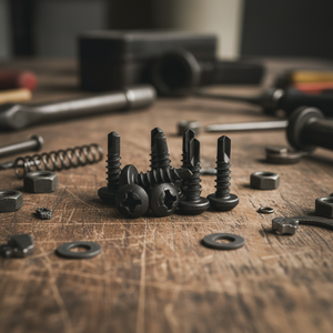 Vis à tête cylindrique PDC 11 en acier au carbone revêtu noir, pointe de perçage, empreinte Phillips, classe 4.8 6.8 DIN/ISO, standard 3.5-4.8mm - Product Image 1