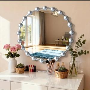 Handmade Round Gold <b>Balls</b> Framed Latest Design Bathroom <b>Mirror</b> Modern Decor For Home & Hotel Interior Supplies - Product Image 5