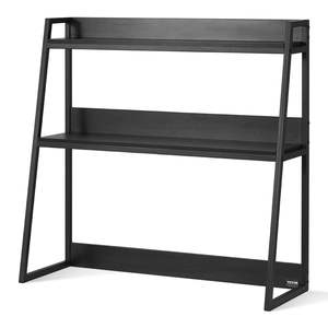 Organisateur de rangement de bureau à 2 niveaux 37,4 x 12,6 x 35,4 pouces Noir avec patins antidérapants Étagère de rangement de tiroir de bureau Étagère de présentation - Product Image 1