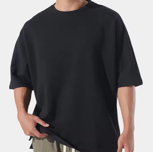 T-shirt pour homme coupe classique, 100% coton jersey, motif uni, manches classiques, t-shirt décontracté sport d'été - Product Image 3