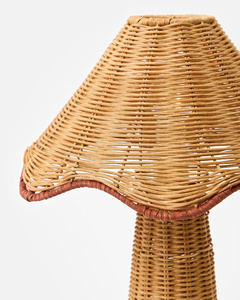 Lampadaire en rotin haut et évasé fait main, éclairage en osier naturel pour l'intérieur du salon - Product Image 3