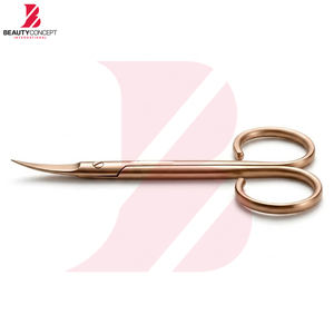 Ciseaux à cuticules de qualité supérieure, couleur or rose, en acier inoxydable, directement de l'usine. - Product Image 2