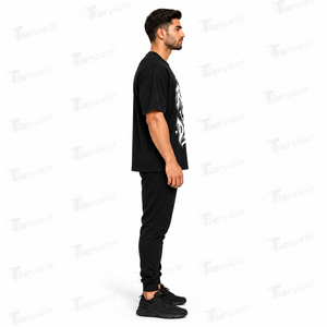 100% Cotton Plain Oversized Men's T-shirts Heavy Weight <b>Tshirts</b> Breathable Should Men Short Sleeve Blank Wash T-shirt for Men - Product Image 3