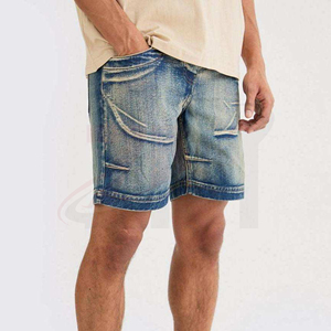 Custom Men Regular Fit Plain Denim Shorts Premium Jean Shorts Wholesale Factory Production - Product Image 1
