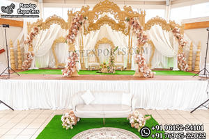 Mandap clásico Aarya para ceremonias de boda hindúes, Mandap Royal Gujarati Vivah Mayur para bodas al aire libre - Product Image 6