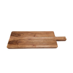 Planche à découper ronde en bois au design tendance avec poignée motif citron, plateau de service à grain naturel pour cuisine - Product Image 4