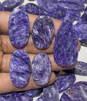 Charoite violette naturelle, cabochon lisse, pierre précieuse polie, pierre brute du Rajasthan pour la fabrication de bagues et de pendentifs, prix de gros en vrac