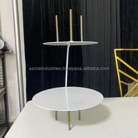 Nouveau design, support à gâteau en métal doré de forme irrégulière, séparateur réutilisable, compatible micro-ondes, pour mariages, fêtes et événements, Azora