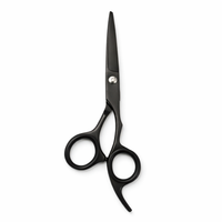 Ciseaux de barbier professionnels en acier inoxydable, lame tranchante, pour droitiers, manche moyen, poignée en acier inoxydable, MANAN INSTRUMENTS