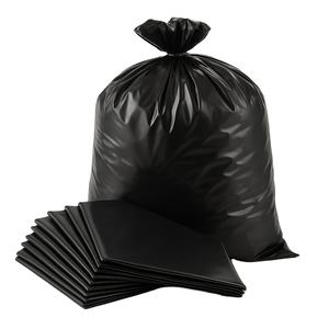 PE Recyclable Kitchen <b>Garden</b> Garbage <b>Bags</b> Customizable 33*40cm & 50 micron Black Heavy-Duty 32-45 Gallon Trash <b>Bag</b> Plastic <b>Bags</b> - Product Image 1