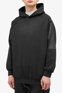 Sudadera de Invierno para Hombre, Negra, con Capucha, Forro Polar, Transpirable, Ecológica, de Corte Holgado, Manga Regular, Tejida en Poliéster, Estilo Urbano - Product Image 2